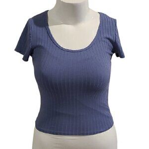 [Destined] Blue Short Sleeve Top - Size M